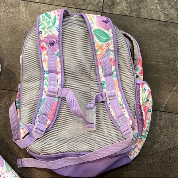 Bottle Pottery Barn kids set of large backpack lunch box,  water bottle floral - Picture 11 of 12